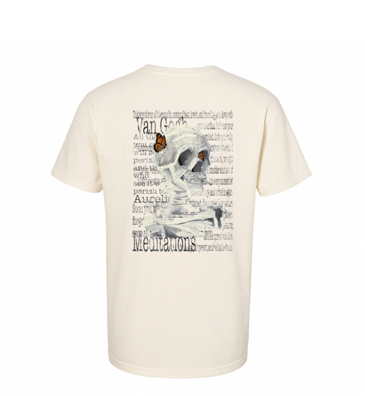 Van Gogh's Smoking Skeleton x Meditations | Fine Art Graphic Tee